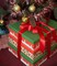 Christmas Decorative Cardboard Storage Boxes (Set of 3): Nesting Photo Storage Boxes with Lids, Small Decorative Gift Boxes, Red and Green Paperboard Festive Trees Holiday Boxes
